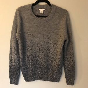 Gray Glitter H&M Crewneck Sweater